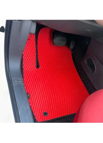Комплект ковриков в салон на Fiat 500 (2007 - ) EU EVA/Ромб Серый + Серый Star-Tex (385136228)