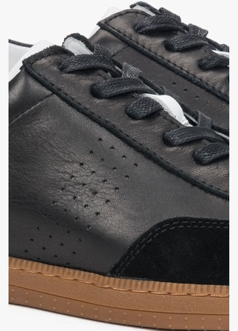 Черные кеды низкие, цвет черный Estro