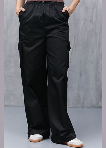 Жіночі штани карго сірі із затяжками внизу Arjen (289756757)