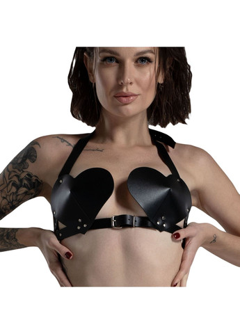 Лиф Сердце из натуральной кожи – Hearts Bra Black Feral Feelings (297656196)