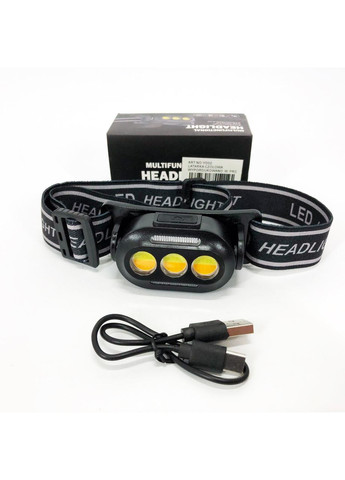 Налобник туристический YD02-COB (White+red+blue), Мощный аккумуляторный CQ-953 налобный фонарик Bailong (351486004)