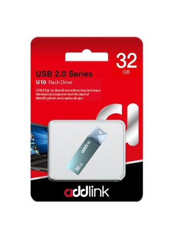 USB флеш накопичувач (ad32GBU10B2) AddLink 32gb u10 blue usb 2.0 (268141379)