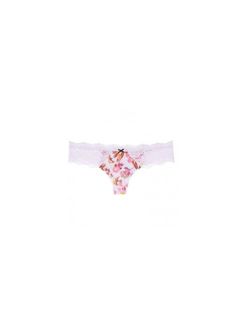 Трусики стринги Blue Lace Thong Medium Cotton Panty Victoria's Secret (317788512)