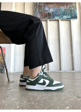 Зелені кросівки чоловічі nike dunk low varsity green найк данк зелені демісезон No Brand
