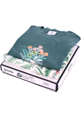 Мятная пижама женская мятный с белым love is all you need 2-1820 Gisela