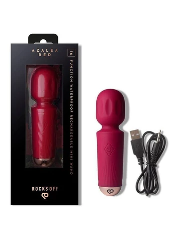 Вібромасажер Rocks Off Mini Wand Azalea Red, 16 режимів No Brand (388641639)