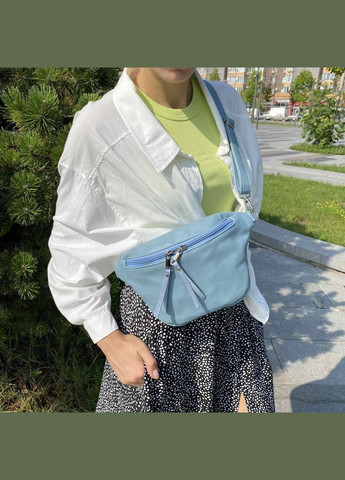 Модна жіноча сумочка бананка на груди екошкіра універсальна бузкова (sku_991С) No Brand (330576144)