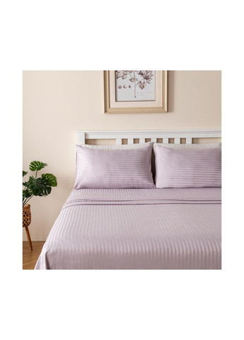 Євро комплект Постільної Білизни Страйп Сатин Soft Lilac 200х220 Vital-Textile SPе-4 (331013316)
