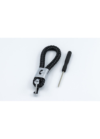 Брелок для авто ключів (Інфініті) шкіряний плетений (чорний) Infinity (360949315)