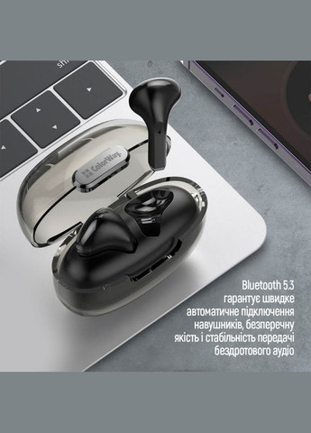 Навушники СolorWay Slim TWS-2 Earbuds Black (CW-TWS2BK) Colorway (317202307)