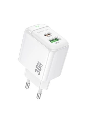 Сетевое зарядное устройство BAS45A Potential PD30W+QC3.0 charger(EU) White Borofone (391487488)