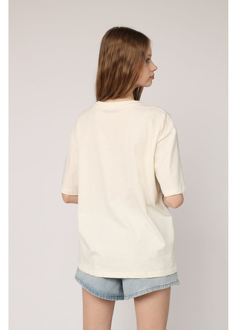 Футболка с коротким рукавом женская цвет молочный CB-00275318 Madmext - (330223003)
