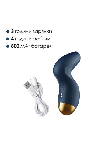 Вакуумный клиторальный стимулятор Pulse Pure Navy Blue, 5 режимов, 5 интенсивностей в каждом Svakom (316156305)