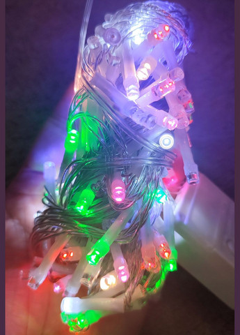 Зовнішня гірлянда 220 В В вогні Теплий білий 8 режимів 100 LED 10 м No Brand (312542388)