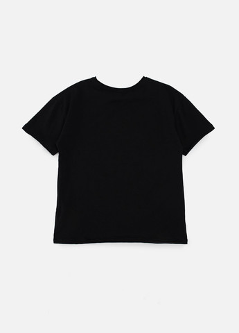 Черная летняя футболка с коротким рукавом для мальчика цвет черный цб-00243588 Difa