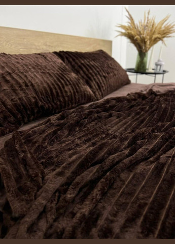 Євро постільна білизна шарпей плюшева м'яка Шоколад (П4К-sharpey001-03) No Brand (308754550)