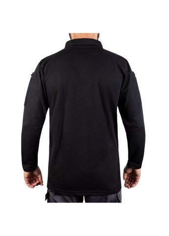 Футболка Поло тактическая с длинным рукавом TACTICAL LONG SLEEVE POLO SHIRT QUICK DRY Black Mil-Tec (315822198)
