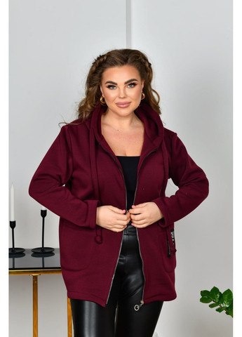 Бордова демісезонна жіноча легка курточка із трикотажу тринитки куртка-піджак No Brand