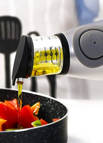 Пляшка дозатор для олії, оцту, соусу та рідини 500 мл і мірними мітками кухонний диспенсер для олії Tik-Tak (362297934)