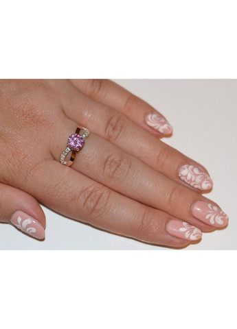 Серебряная кольца с золотыми вставками Silver Style (367268430)