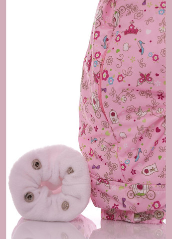 Комбинезон Трансформер для девочки на флисе с принцессой розовый 86 см (27963) BABYKROHA (297198018)