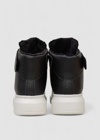 Кроссовки женские зимние на меху Ager 248RA2252 чёрно-белые демисезоны (338370526)