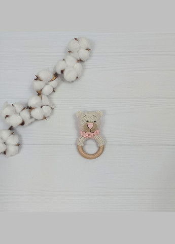 Іграшка комфортер Ведмедик, брязкальце і Еко гризунок Шурхітливі вушка з підвіскою a.l.babybox Зайчики в трояндах Рожевий No Brand (316318337)