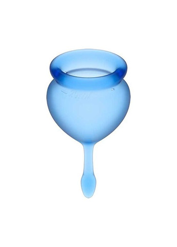 Менструальные чаши Feel Good из медицинского силикона (15 мл + 20 мл), синие Satisfyer (331171365)