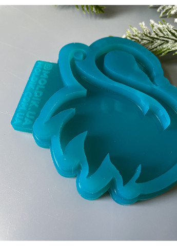 Молд Лебідь 2 з піднятими крилами для новорічних іграшок на ялинку силіконова форма для епоксидної смоли No Brand (370566932)