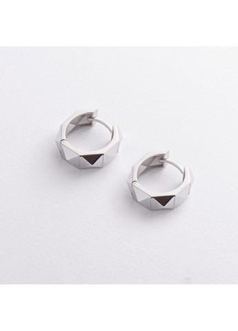 Сережки - кільця Luisa у сріблі 123502 Oniks (369761412)