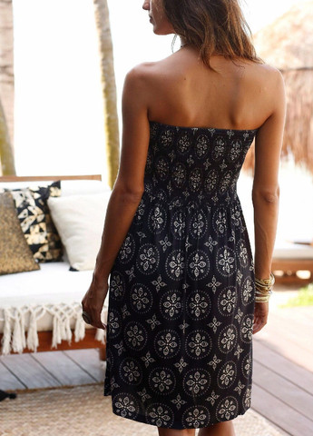 Чорна повсякденний сукня Lascana з орнаментом