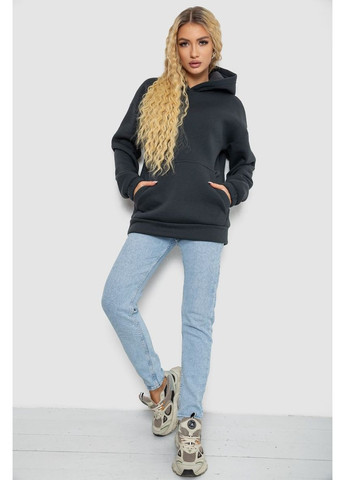 Худі жіноча тринитка на флісі, колір хакі, 102R364 Ager (361353890)