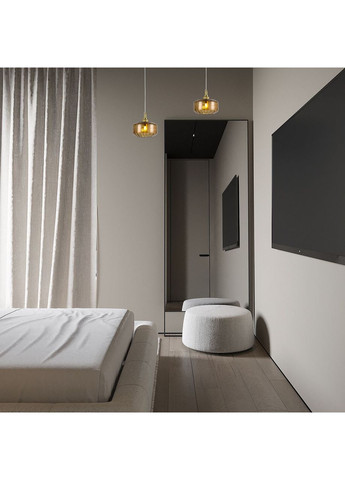 Скляний підвіс 23см з кавовим плафоном (800-P3036-1) No Brand (370070010)