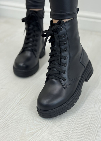 Черевики жіночі шкіряні демісезонні, колір чорний Vasha para СК-1596/5 чорна шкіра (362894389)