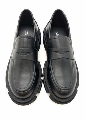 Женские туфли черные кожаные HE-17-3 23,5 см (р) Hengji
