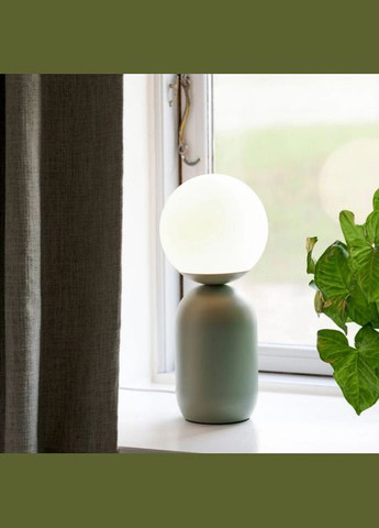 Настільна лампа 1 патрон Е14 зелений метал/біле скло 15х34.5 см Nordlux (301339617)