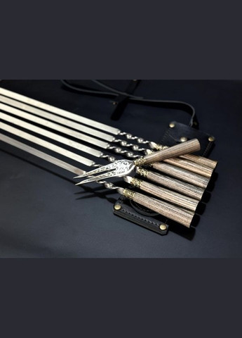 Набор шампуров в колчане Люкс ясень с вилкою 7 предметов 47330143 NB Art (346528246)