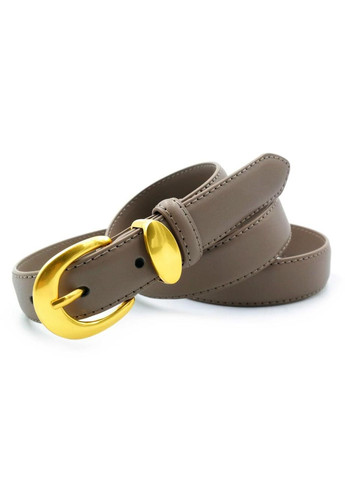 Жіночий шкіряний ремінь 2,3 х 105 см Темная пудра Weatro (302316939)