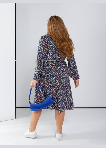 Синее женское свободное платье из софта цвет синий р.42/46 450389 New Trend