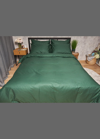 Комплект постельного белья Satin Stripe «» семейный 160х220х2 наволочки 2х40х60 (MS-820005315) Moon&Star Stripe Verdant (296909955)