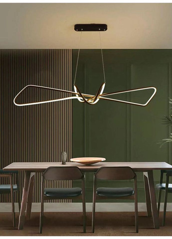 Люстра светодиодная подвесная LED светильник для квартиры на потолок лэд 27482 Черный 25-150х15х85 см. Sunnysky (324396152)