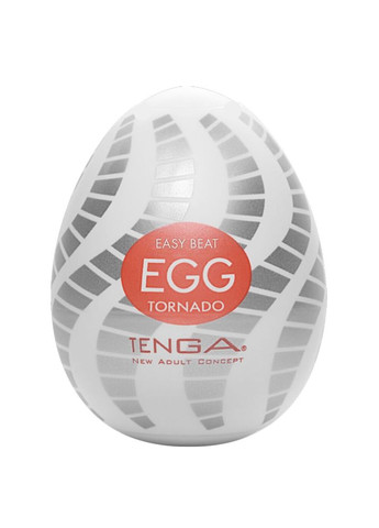 Мастурбатор Egg Tornado со спирально-геометрическим рельефом - CherryLove Tenga (282709938)