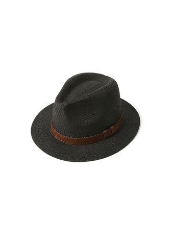 Шляпа федора мужская бумага черная BATTY 817-655 LuckyLOOK 817-655m (289358311)