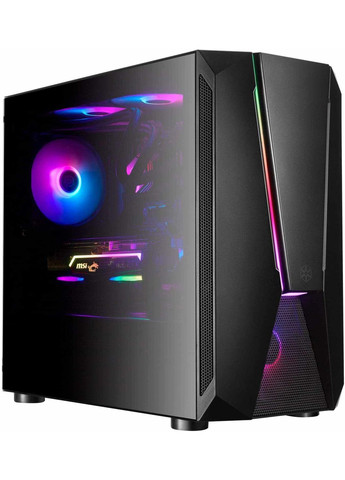 Корпус Fara V1M Pro Tempered Glass без БП (SST-FAV1MB-PRO) Black Silver Stone (360418044)