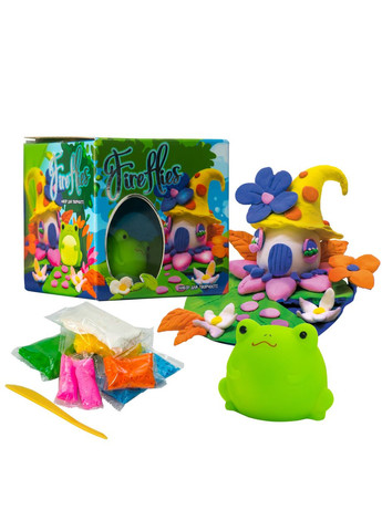 Набор для творчества для детей 3+ лягушонок Fireflies развивающий с массой для лепки и светильником Strateg (362422043)