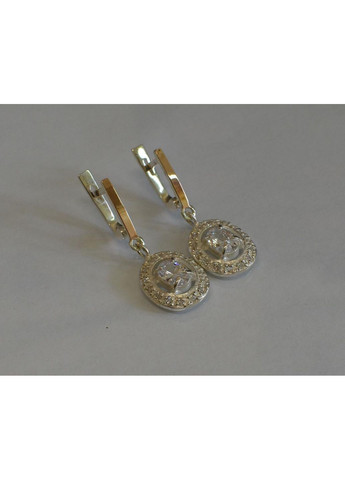 Серебряные серьги с накладками из золота Silver Style (367112790)