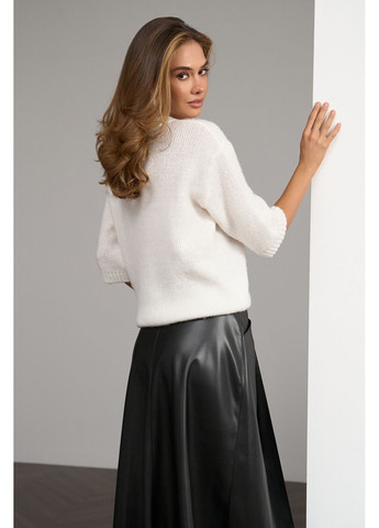 Белый свитер с кротким рукавом 2811 Triko Bakh