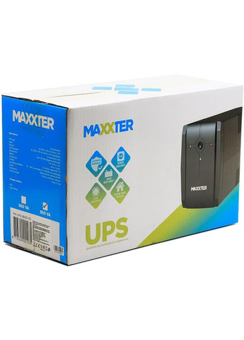 Джерело безребійного живлення MX-UPS-B850-02 850VA, AVR, 2xShuko Maxxter (314779673)