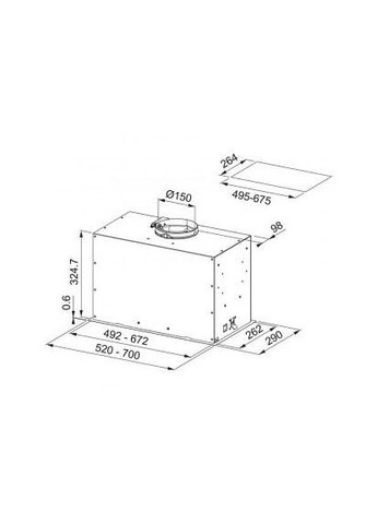 Витяжка, що вбудовується Box Flush EVO FBFE WH MATT A70 (305.0665.367) FRANKE (315603828)