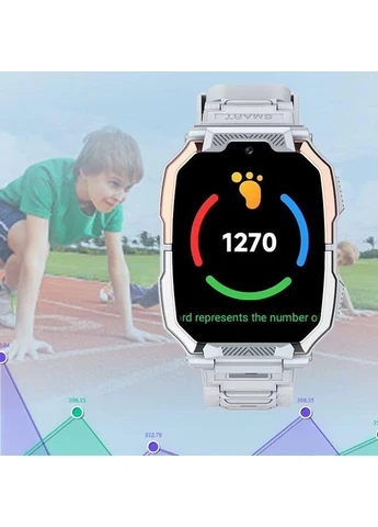 Дитячий смарт годинник D38 з SIM картою, GPS, прослуховуванням, відеодзвінком, 4G Play Market, Операційна система Android OS Син Lemfo (398327627)